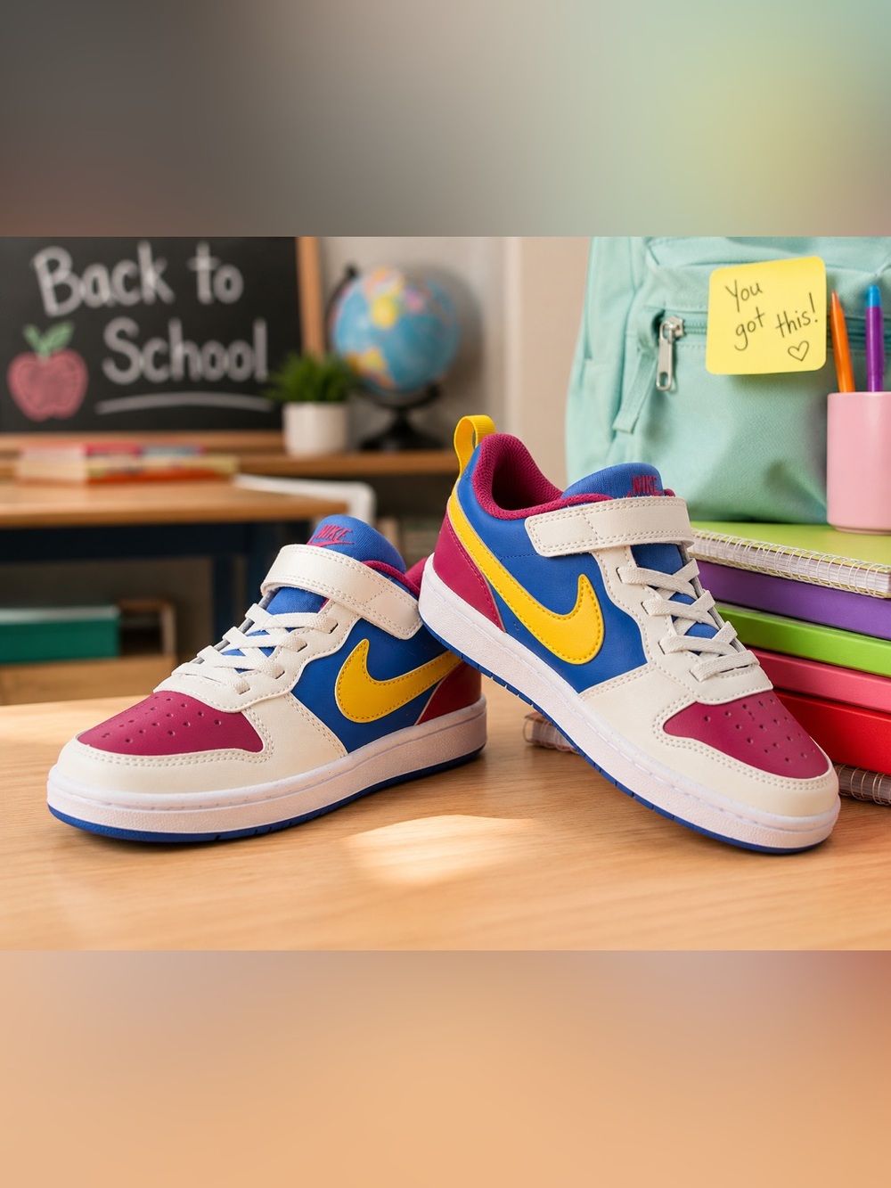 Nike Court Borough Recraft Low Top Mid 2 PSV Youth 3Y Colorblock Sneakers NW Box